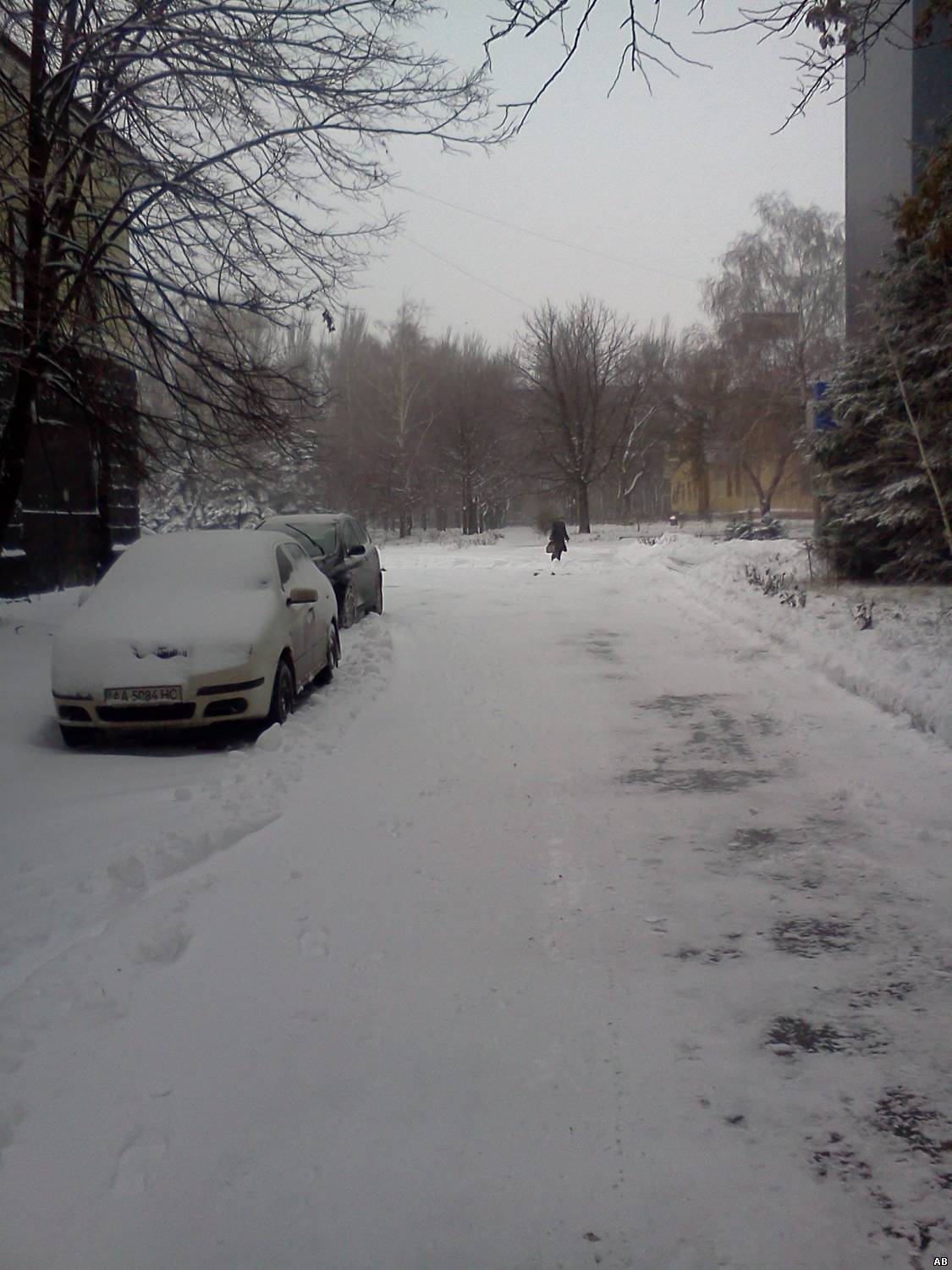 В Донецк пришла зима....