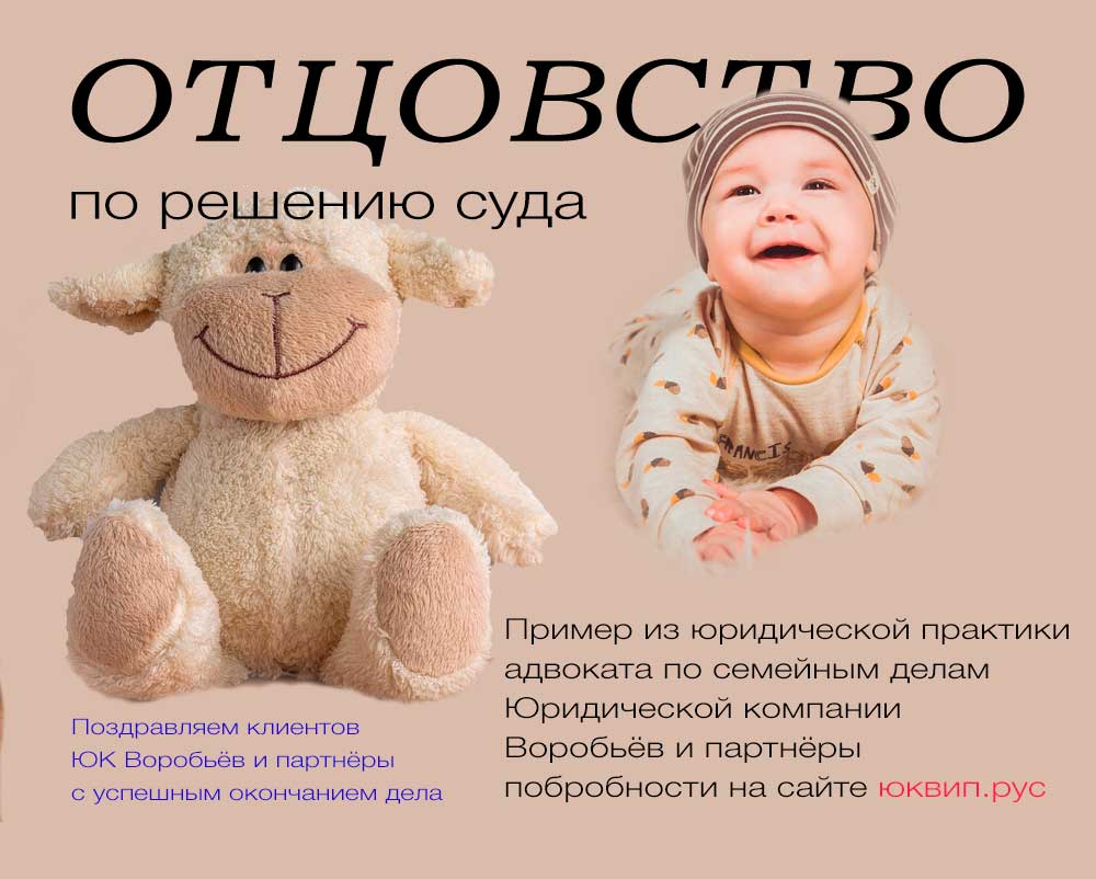 Признание /установление отцовства по решению суда Донецк (пример адвокатов ЮК ВиП)